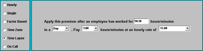 time zone premium settings