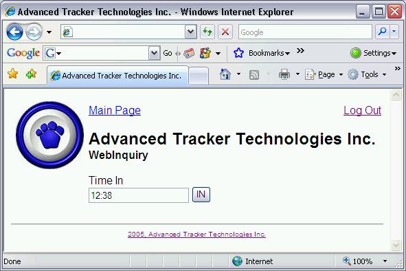 WebInq screen