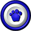 circle bear paw icon